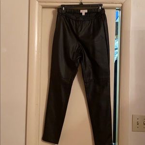 Micheal Kors Black leather like pants